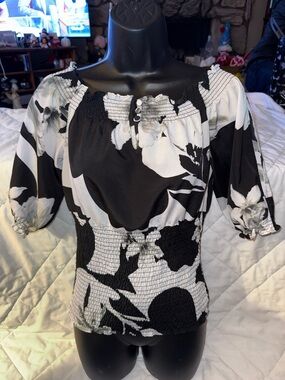 White House Black Market On The Shoulder Off The Shoulder Blouse